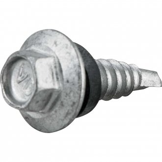 Parafuso autobrocante sextavado com acabamento tipo Dacromet, cabe�a flangeada, 6,3 mm x 7/8