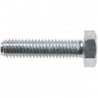 Parafuso sextavado zincado 6 mm x 25 mm, MA, rosca total, VONDER