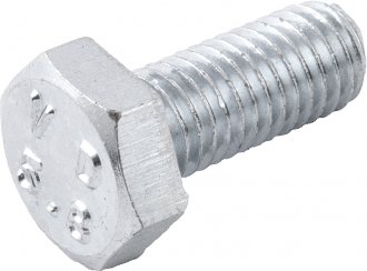 Parafuso sextavado zincado 10 mm x 25 mm, MA, rosca total, VONDER