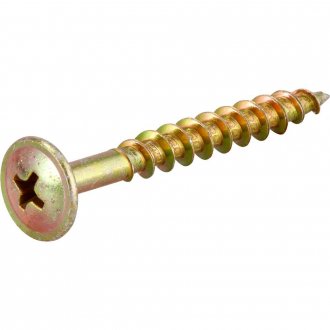 Parafuso madeira chipboard, cabe�a flangeada, fenda cruzada/phillips, 6,0 mm x 50 mm, VONDER