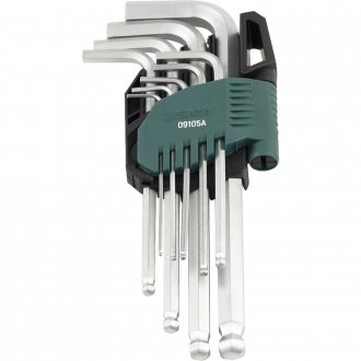 Jogo de chaves hexagonais (allen), abauladas, 1,5 mm a 10 mm, com 9 pe�as, ST09105ASJ, SATA