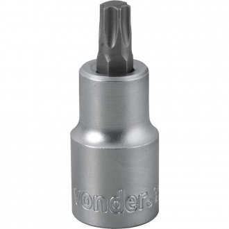 Soquete hexalobular macho T-45, encaixe 1/2