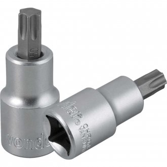 Soquete hexalobular macho T-50, encaixe 1/2