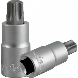 Soquete hexalobular macho T-60, encaixe 1/2