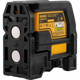 N�vel a laser, 30 m, precis�o: +/- 0,3 mm/m, 2 linhas verdes, com suporte magn�tico, DW0822CG DEWALT
