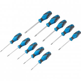 Jogo de chaves hexalobular, T7 a T40, com guia e cabo, com 10 pe�as, 024.940, GEDORE