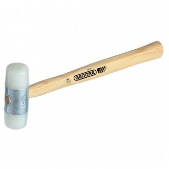 Martelo com borda de nylon, 50 mm, com cabo de madeira, 225 E-50 GEDORE