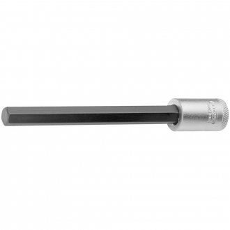 Soquete hexagonal longo 6 mm, com encaixe 3/8