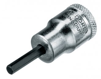 Soquete hexagonal 8,0 mm, encaixe de 3/8