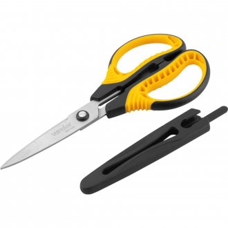 Tesoura uso geral reta, com cabo pl�stico com revestimento emborrachado, TR 019, VONDER