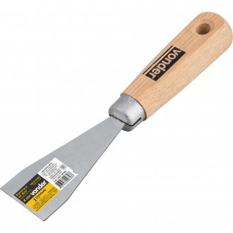 Esp�tula de a�o, 4 cm, com cabo de madeira, VONDER