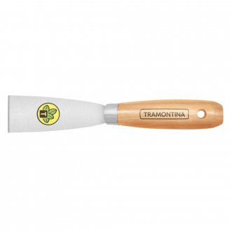 Esp�tula de a�o, 4 cm, com cabo de madeira, 77394/045 TRAMONTINA