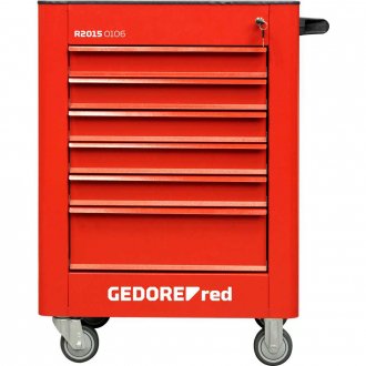 Carro para ferramentas com 6 gavetas, R20150106, GEDORE RED