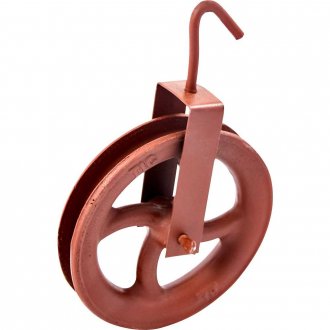 Roldana de ferro 16 cm, com gancho, TENACE