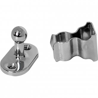 Fixador de porta de press�o para piso, niquelado, 95844 SILVANA