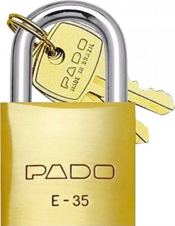 Cadeado de lat�o, 35 mm, com mesmo segredo, 2 chaves, 51018821 PADO