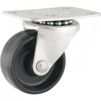 Rod�zio girat�rio leve 38 mm, de poliuretano, preto, 7629ME13-ZI, R0389 ALIAN�A