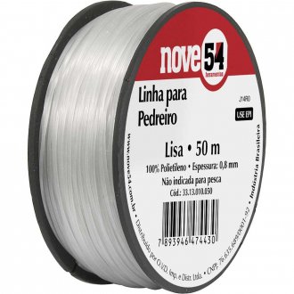 Linha para pedreiro, lisa, com 50 m, NOVE54