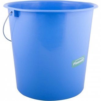 Balde pl�stico, 10 litros, azul, PLASVALE