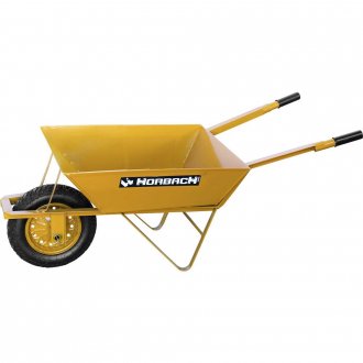 Carrinho de m�o com pneu e c�mara, ca�amba quadrada, chapa 24 (0,60 mm), HORBACH
