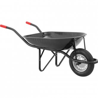 Carrinho de m�o com pneu e c�mara, ca�amba redonda, NOVE54
