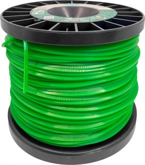 Fio de nylon 3,3 mm x 210 m, verde perfil quadrado, 2 kg, 7635, EKILON GRASS