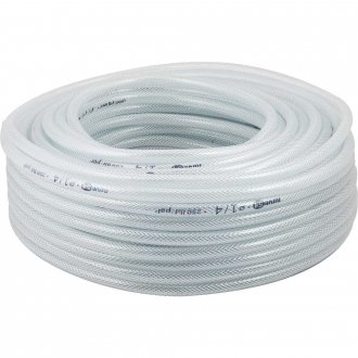 Mangueira PVC cristal tran�ada, PTN, 250 libras,  1/4