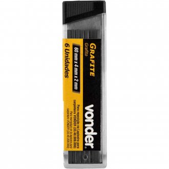 Grafite para lapiseira de carpinteiro, com 6 pe�as, VONDER