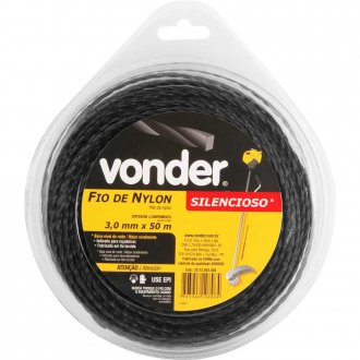 Fio de nylon, 3,0 mm x 50 m, silencioso, VONDER