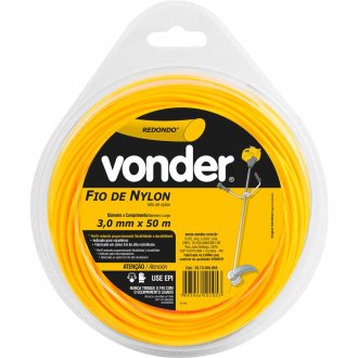 Fio de nylon, 3,0, mm x 50 m, redondo, VONDER