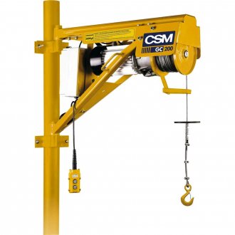 Guincho el�trico de coluna, para 200 kg, sem ca�amba, com motofreio, monof�sico, 127/220 V~ CSM
