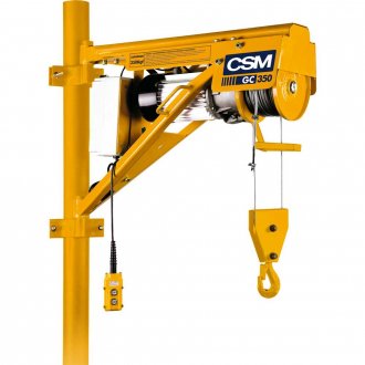 Guincho el�trico de coluna, para 350 kg, sem ca�amba, com motofreio, monof�sico, 127/220 V~ CSM