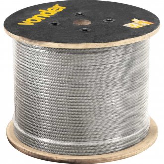 Cabo de a�o galvanizado, alma de fibra, 9,53 mm - 3/8
