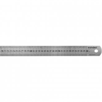 Escala de a�o inox, 2.000 mm, r�gida, VONDER