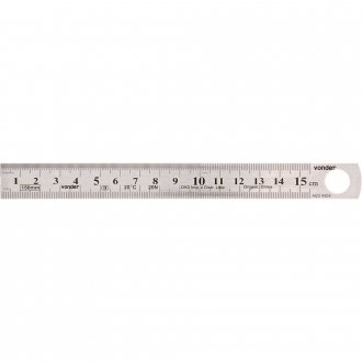 Escala de a�o inox, 150 mm, r�gida, VONDER
