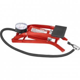 Bomba de ar para encher pneus, com pedal, NOVE54