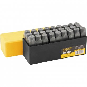 Alfabeto/pun��o de a�o para grava��o, 8 mm, VONDER PLUS