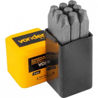 Algarismo de a�o para grava��o, 4 mm, VONDER PLUS