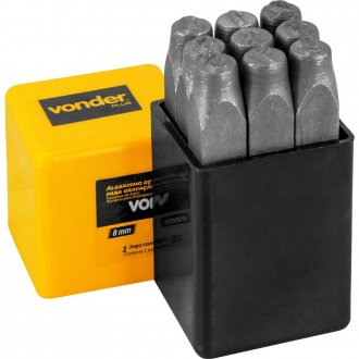 Algarismo de a�o para grava��o, 8 mm, VONDER PLUS
