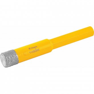 Serra copo diamantada 12 mm, refrigerada, com haste, VONDER