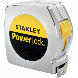 Trena curta de a�o, 8,0 m x 25,4 mm,  Powerlock 33.428S STANLEY