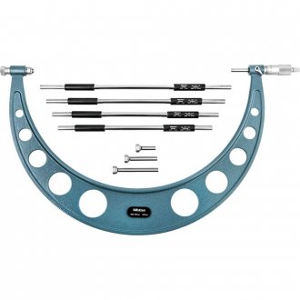 Micr�metro externo com batentes intercambi�veis, s�rie 104, 300,0 mm - 400,0 mm, gradua��o 0,01 mm , 104-142A, MITUTOYO