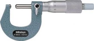 Micr�metro externo para tubo com batente e ponta esf�ricos, s�rie 115, 0 - 25,0 mm, gradua��o 0,01 mm, 115-215, MITUTOYO