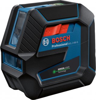 N�vel a laser de 2 linhas verdes, 50 m, precis�o � 0,3 mm/m, com suporte rotativo, tripe e bolsa, GCL 2-50 G, 0601066M01, BOSCH