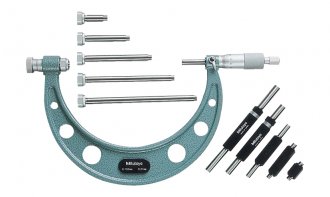 Micr�metro externo com batentes intercambi�veis, s�rie 104, 150,0 mm - 300,0 mm, gradua��o 0,01 mm , 104-136A, MITUTOYO