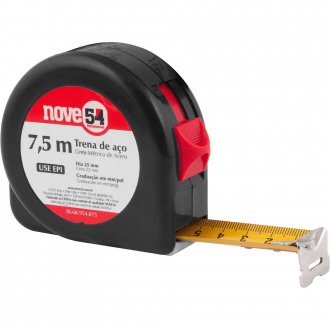 Trena curta de a�o, 7,5 m x 25 mm, NOVE54