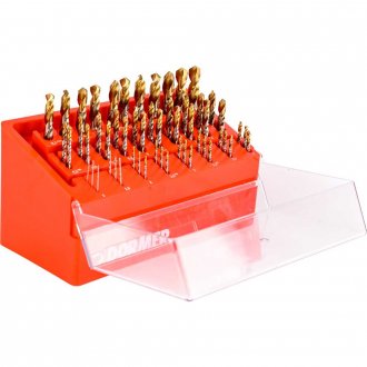 Jogo de brocas de a�o r�pido 1,00 mm a 13,00 mm, DIN 338, com 55 pe�as, A099DRILLBOYXL DORMER