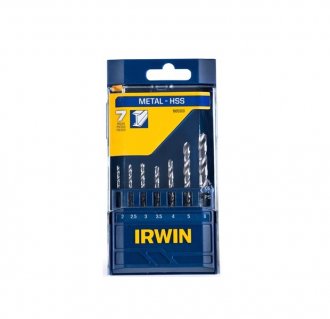 Jogo de brocas de a�o r�pido DIN 338, 2,0 mm a 6,0 mm, com 7 pe�as, IRWIN