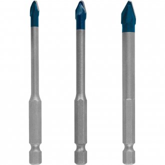Jogo de brocas multiuso, com ponta de metal duro, 5,0 mm a 8,0 mm, com 3 pe�as, Expert HEX-9 Hardceramic, 2 608 900 595, BOSCH