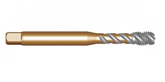 Macho m�quina HSS-E PM, 8 mm x 1 mm, com canal helicoidal, DIN 374, EX10M8X1.0 DORMER